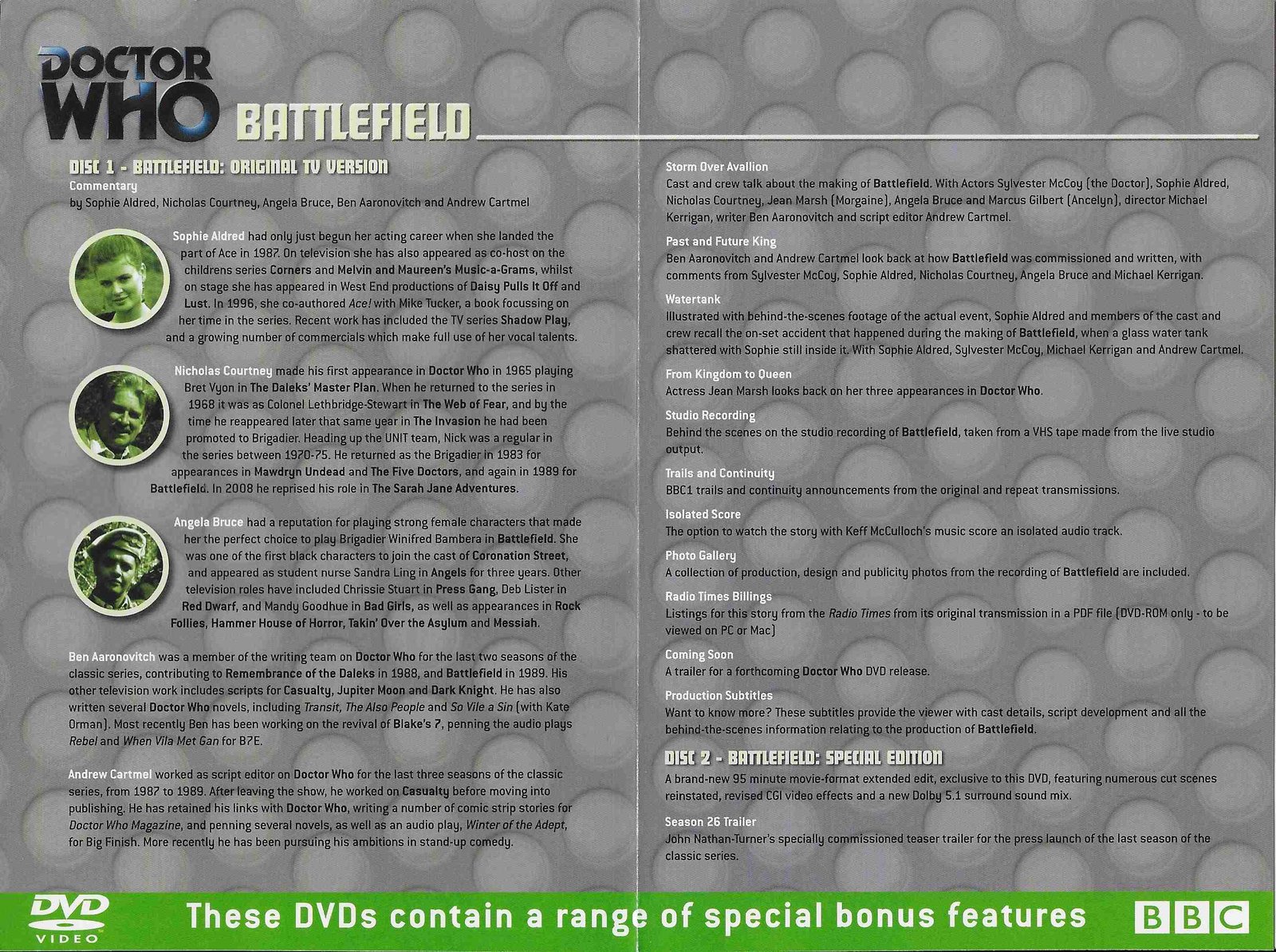 Inserts from BBCDVD 2440